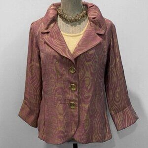 Vivian Shyn Gold flex Blazer size XL coat